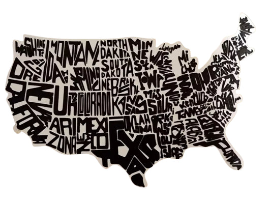 3D Printed USA Geography Wall Art