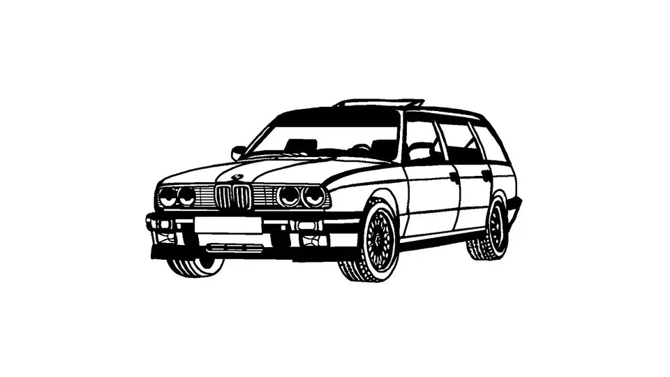 BMW E30 touring wall art